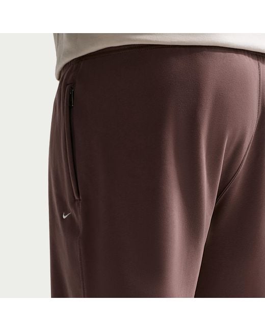 Nike Red Solo Swoosh Cuffed Fleece Pants for men