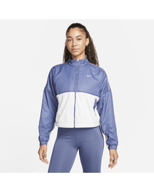 Nike Blue Therma-fit One Fleece Full-zip Jacket Polyester