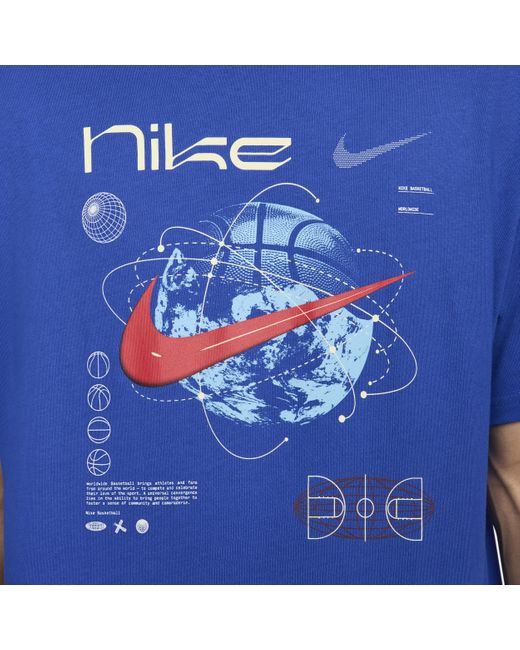 Nike Max90 Basketbalshirt in het Blue voor heren