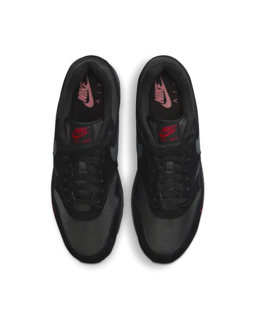 Nike Black Air Max 1 Shoes Leather for men