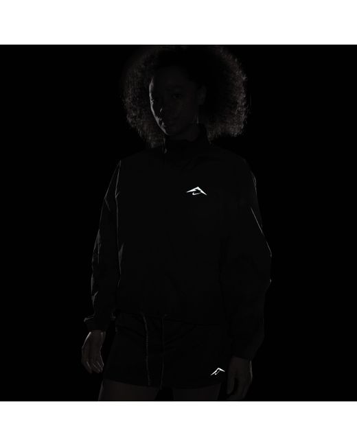 Nike Black Trail Repel Uv Running Jacket