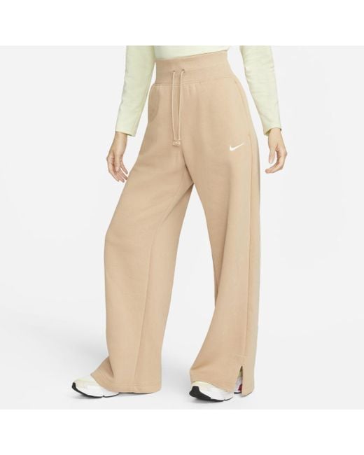 Nike Sportswear Phoenix Fleece High Waisted Wide Leg Sweatpants In