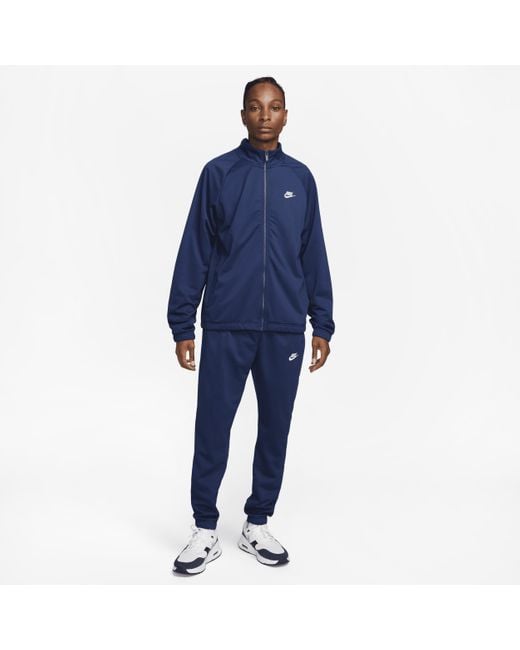 Nike Club Poly knit Tracksuit Polyester 50 Recycled Polyester in Blue for Men Lyst UK