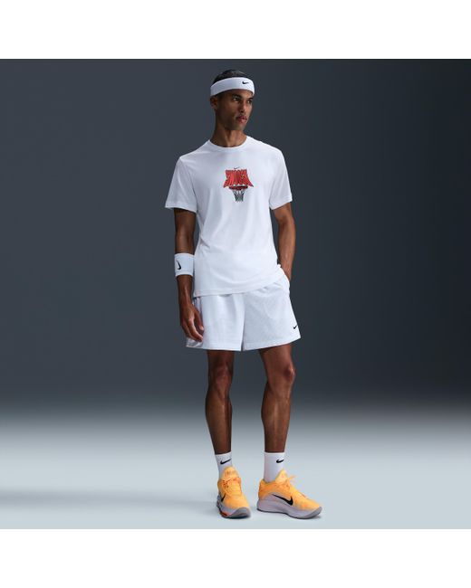 Nike White Dri-Fit Basketball T-Shirt for men