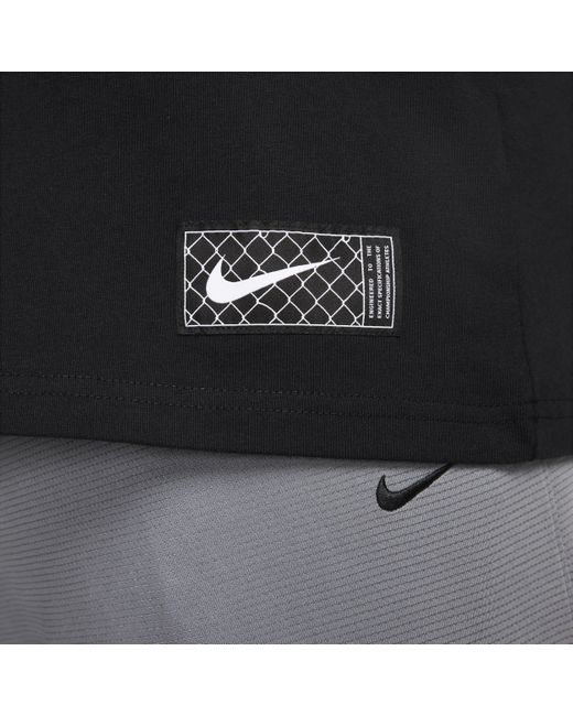 Nike Black Max90 Basketball T-shirt Organic Cotton/75% Organic Cotton Minimum for men