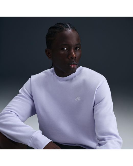 Nike Club Fleeceshirt Met Ronde Hals Voor in het Blue voor heren