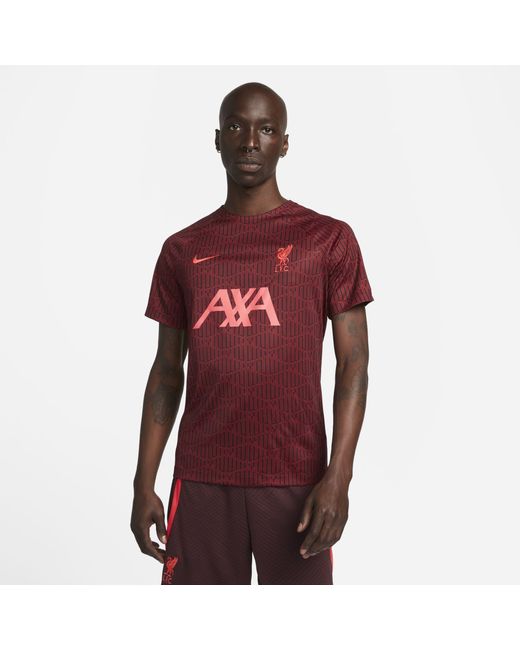 Nike Synthetic Liverpool F.c. Dri-fit Pre-match Football Top Red for ...