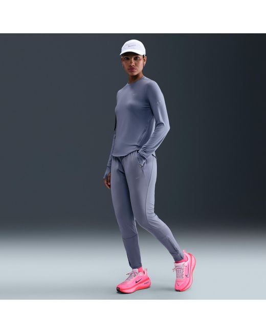 Nike Blue Swift Dri-Fit Mid-Rise Running Pants