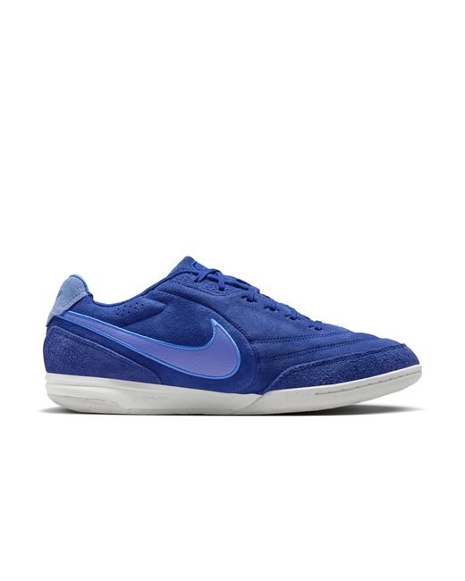 Nike Blue Tiempo Streetgato Prm Indoor/Court Low-Top Soccer Shoes for men