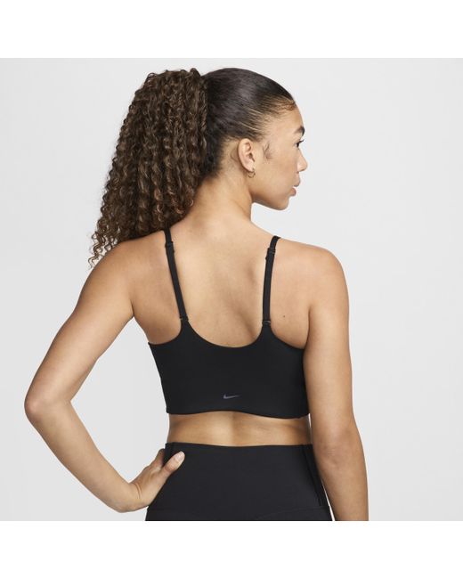 Nike Black One Convertible Light-support Lightly Lined Longline Sports Bra