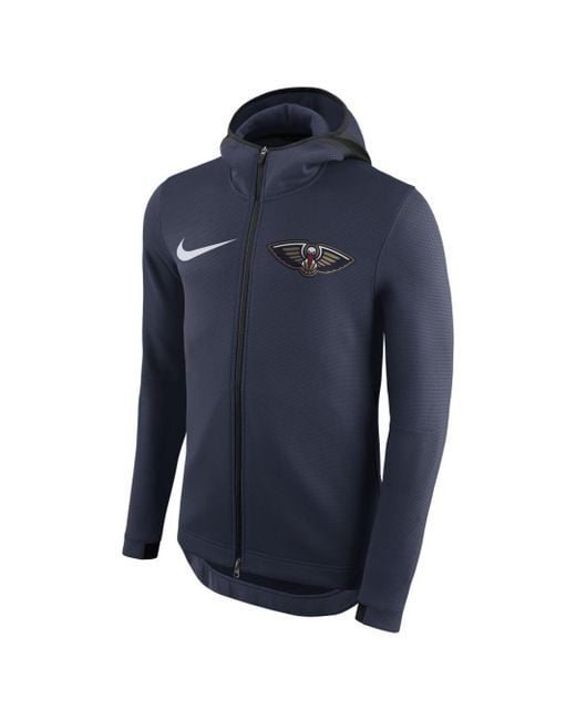 Men's Nike Navy New Orleans Pelicans 2023/24 Authentic Showtime Performance Full-Zip Hoodie Size: Extra Large