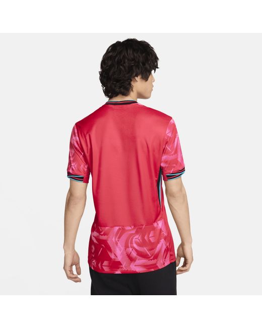 Nike Red Korea 2024 Stadium Home Dri-fit Football Replica Shirt for men