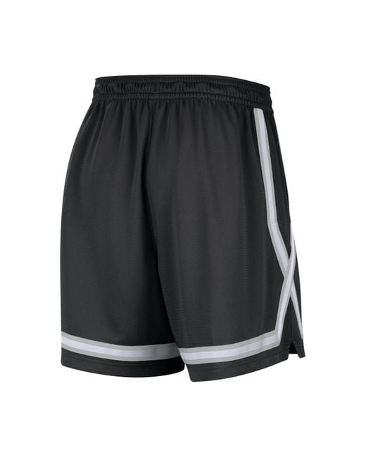 Nike Black Brooklyn Nets Fly Crossover Dri-fit Nba Basketball Graphic Shorts Polyester