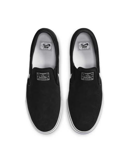 Nike Black Sb Janoski+ Slip Skate Shoes for men