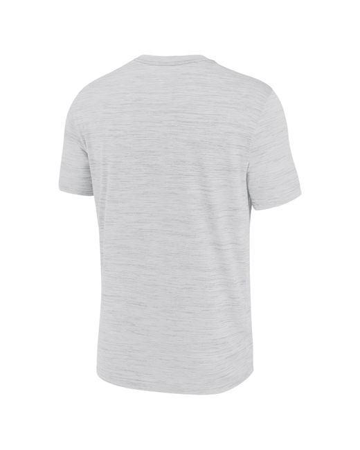 Nike Gray Michigan Campus Chest Stack Velocity Nike Dri-Fit College T-Shirt for men
