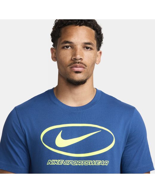 Nike Blue Sportswear Graphic T-shirt Cotton for men