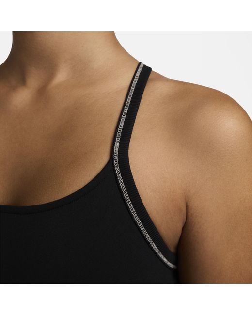 Nike Black One Fitted Dri-fit Cropped Tank Top
