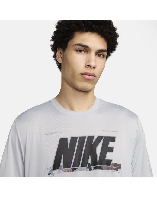 Nike White Dri-fit Fitness T-shirt Polyester for men