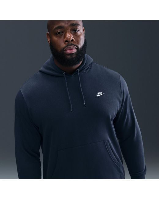 Nike Blue Club Pullover Fleece Hoodie for men