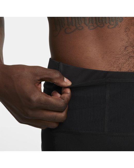 Nike Black Trail Lava Loops Dri-fit Running 1/2-length Tights for men