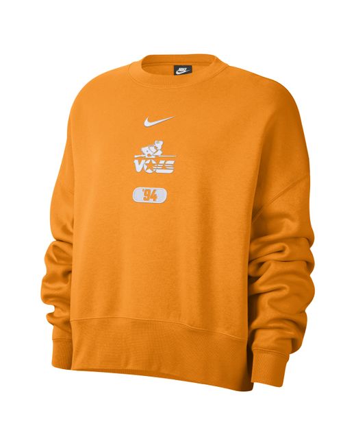 Nike Tennessee College Crew-neck Sweatshirt In Orange, | Lyst