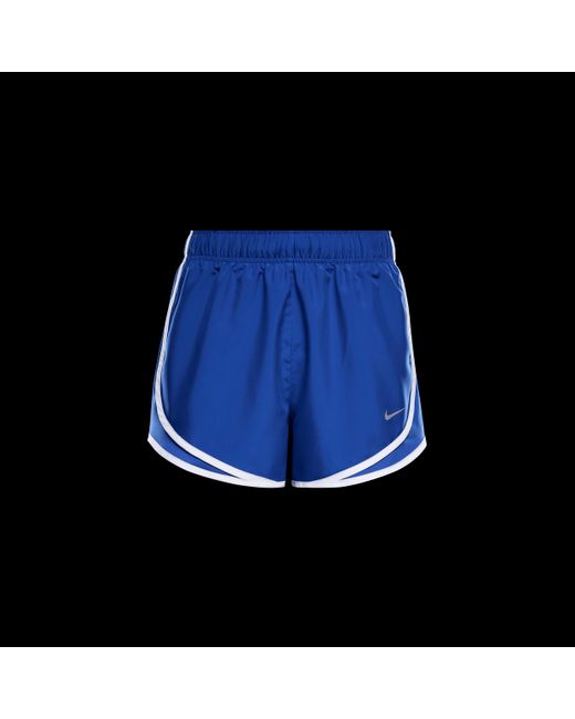 Nike Blue Tempo Dri-Fit Mid-Rise Brief-Lined Running Shorts