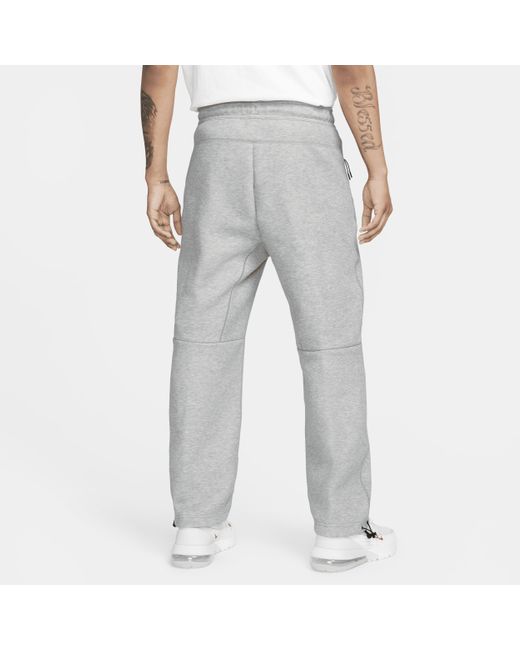 Nike Sportswear Tech Fleece Open hem Tracksuit Bottoms Cotton polyester 50 Sustainable Blends in Gray for Men Lyst