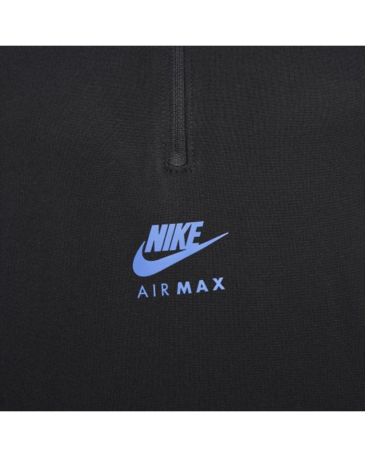 Nike Air Max Dri-fit Top Met Korte Rits in het Blue voor heren