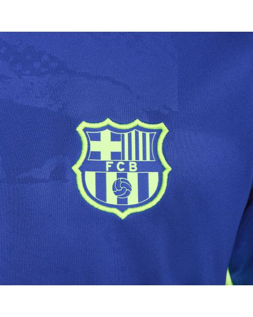 Nike Blue F.C. Barcelona Academy Pro Third Dri-Fit Football Pre-Match Top for men