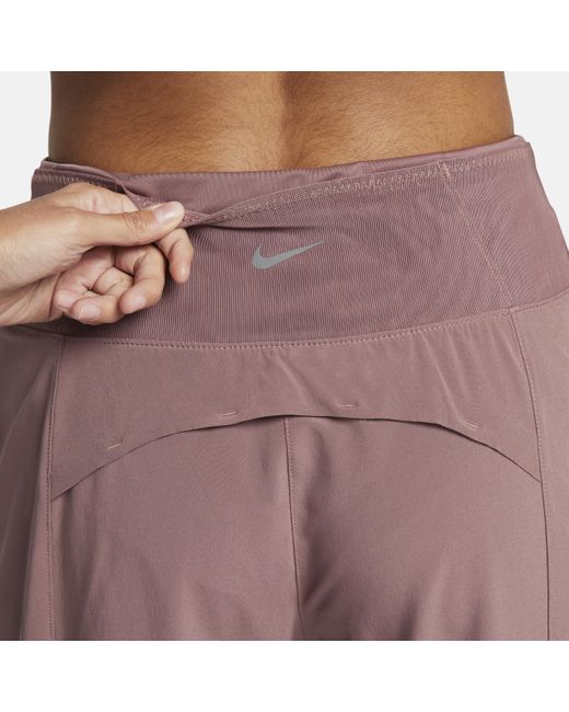 Nike Purple Dri-fit Swift Mid-rise Running Pants