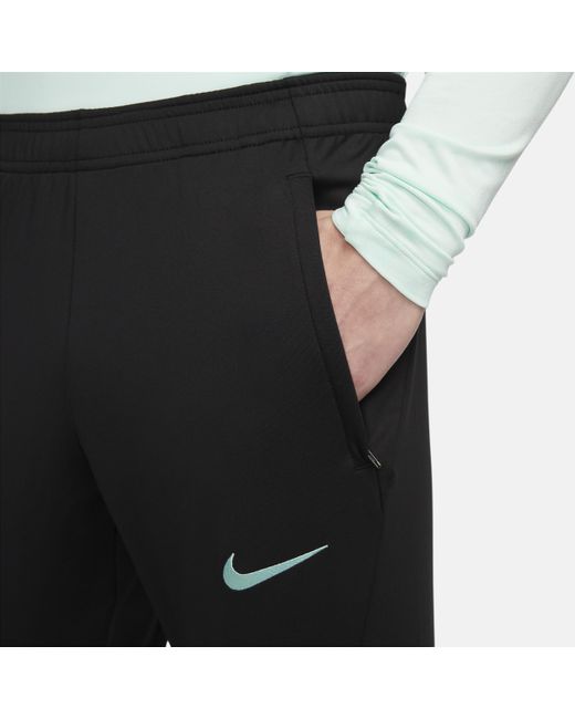 Nike Black Chelsea F.c. Strike Third Dri-fit Football Knit Pants 50% Recycled Polyester for men