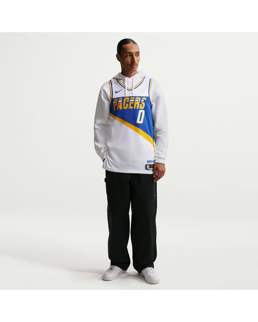 Nike Blue Tyrese Haliburton Indiana Pacers City Edition Nba Swingman Jersey for men