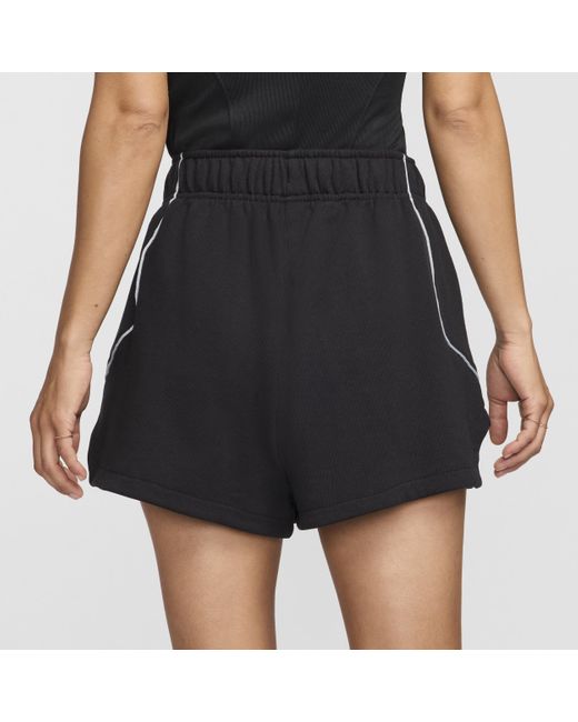 Nike Black Sportswear High-waisted 5cm (approx.) French Terry Shorts