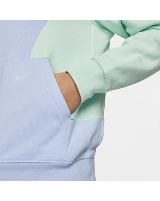Nike Fleece Sportswear Color Clash Pullover Hoodie in Blue for Men - Lyst