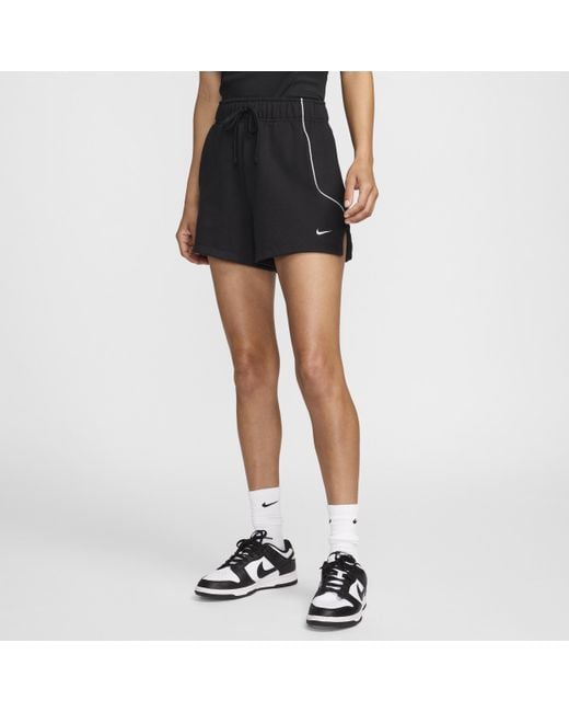 Shorts in french terry 5 cm a vita alta sportswear di Nike in Black