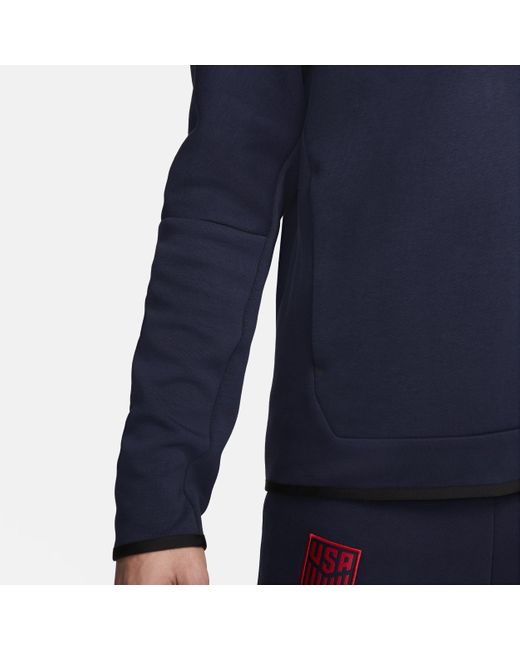 Nike Blue Usmnt Tech Fleece Windrunner Soccer Full-zip Hoodie for men