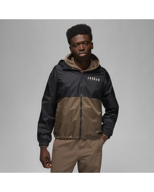Nike Jordan Essentials Woven Jacket In Black, in Brown for Men