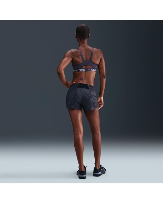 Nike Blue One Dri-Fit Mid-Rise 3" Brief-Lined Shorts