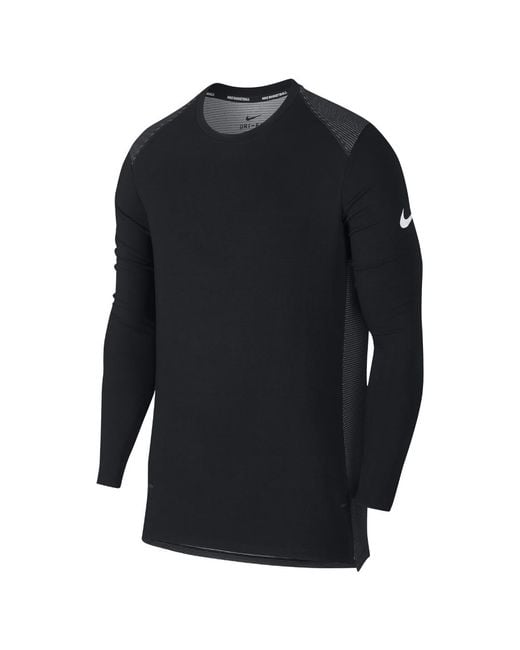 Nike Black Dry Hyper Elite Men's Long Sleeve Basketball Top for men