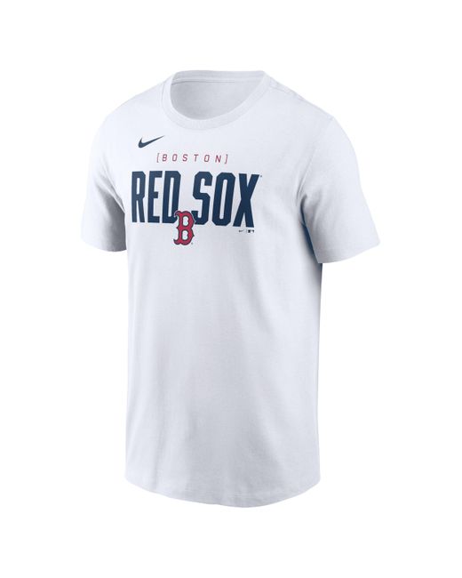Nike Blue Boston Red Sox Home Team Bracket Mlb T-shirt for men