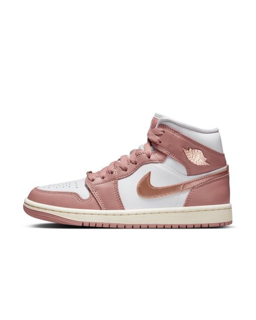Nike Air Jordan 1 Mid Se Shoes in Pink | Lyst Australia