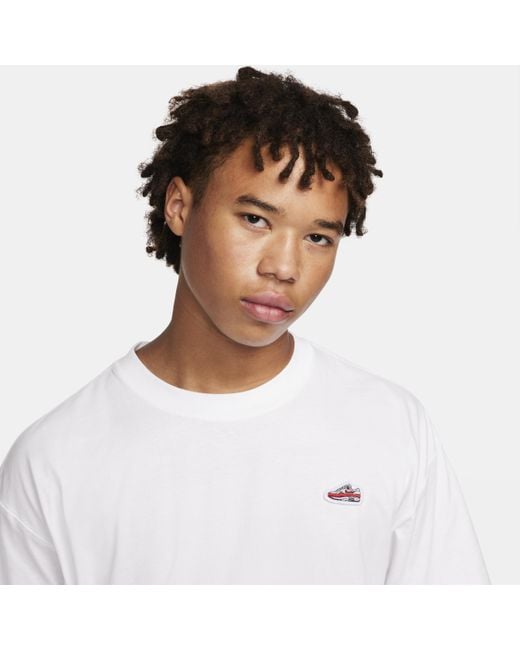 Nike White Sportswear Max90 T-shirt Cotton for men