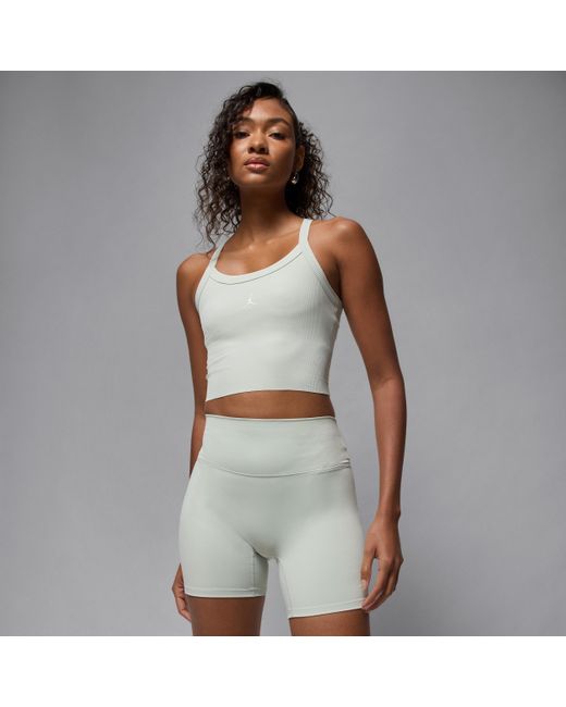Nike Gray Sport Dri-Fit Ribbed Tank Top