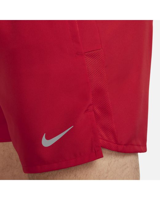 Nike Red Challenger Dri-fit 13cm (approx.) Brief-lined Running Shorts Polyester for men