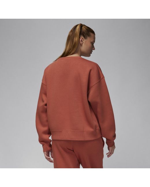 Nike Jordan Brooklyn Fleece Sweatshirt Met Ronde Hals in het Red