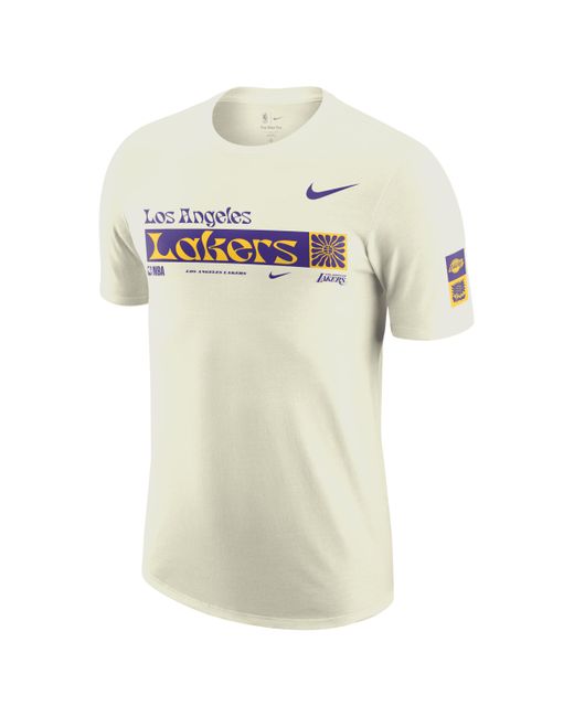 Nike White Los Angeles Lakers Essential Nba T-shirt Cotton for men