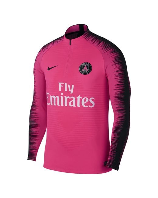 Nike Pink Paris Saint-germain Vaporknit Strike Drill Long-sleeve Football Top for men