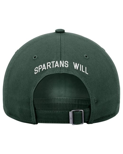 Nike Green Michigan State College Adjustable Cap
