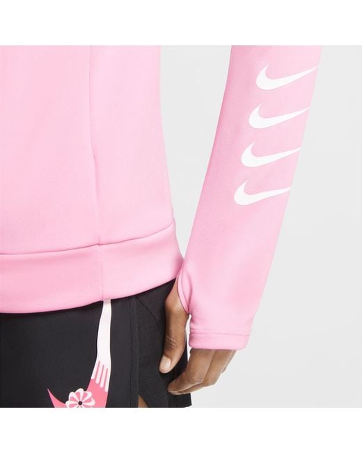 Nike Swoosh Run 1/2-zip Running Top Pink | Lyst UK