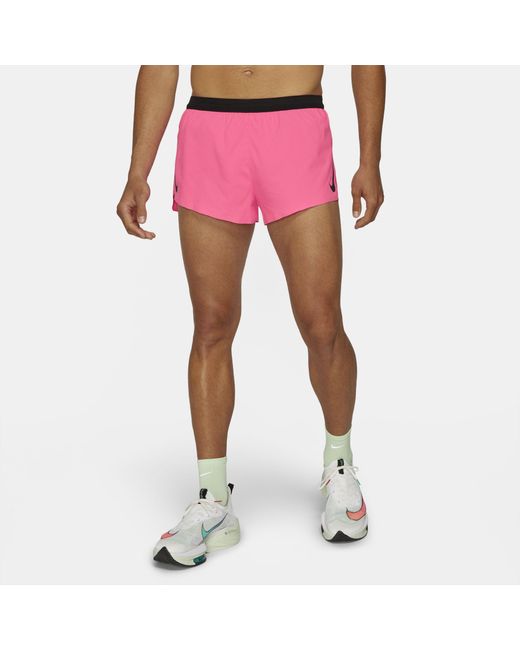 Nike Synthetic Aeroswift 2" Running Shorts in Pink for Men | Lyst UK